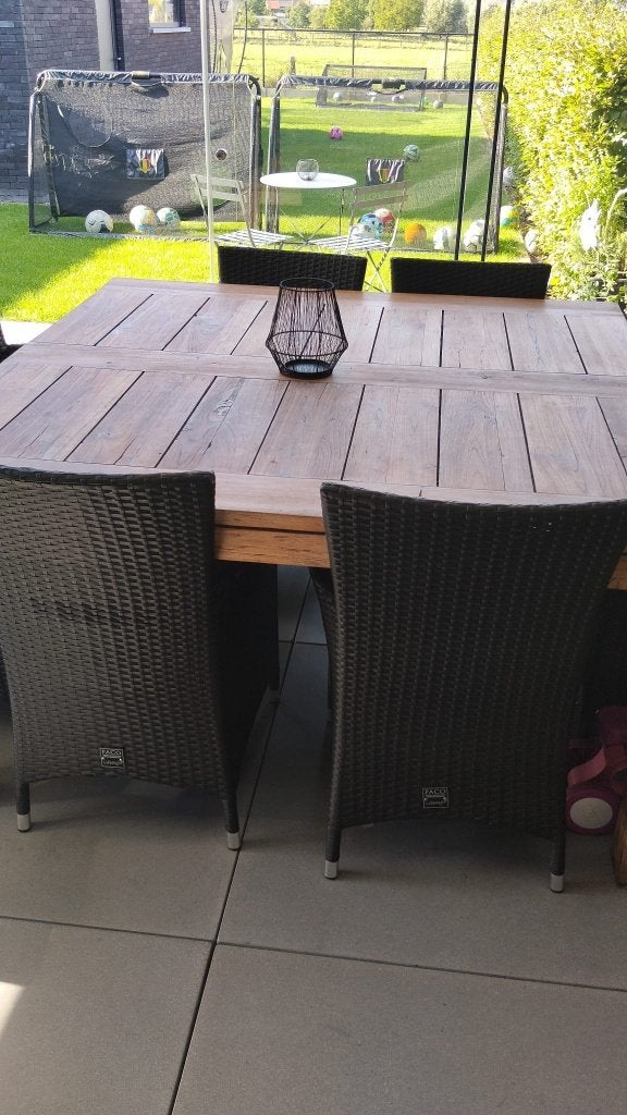 Tuintafel, Jardin & Terrasse, Enlèvement, Utilisé, Carré, Bois
