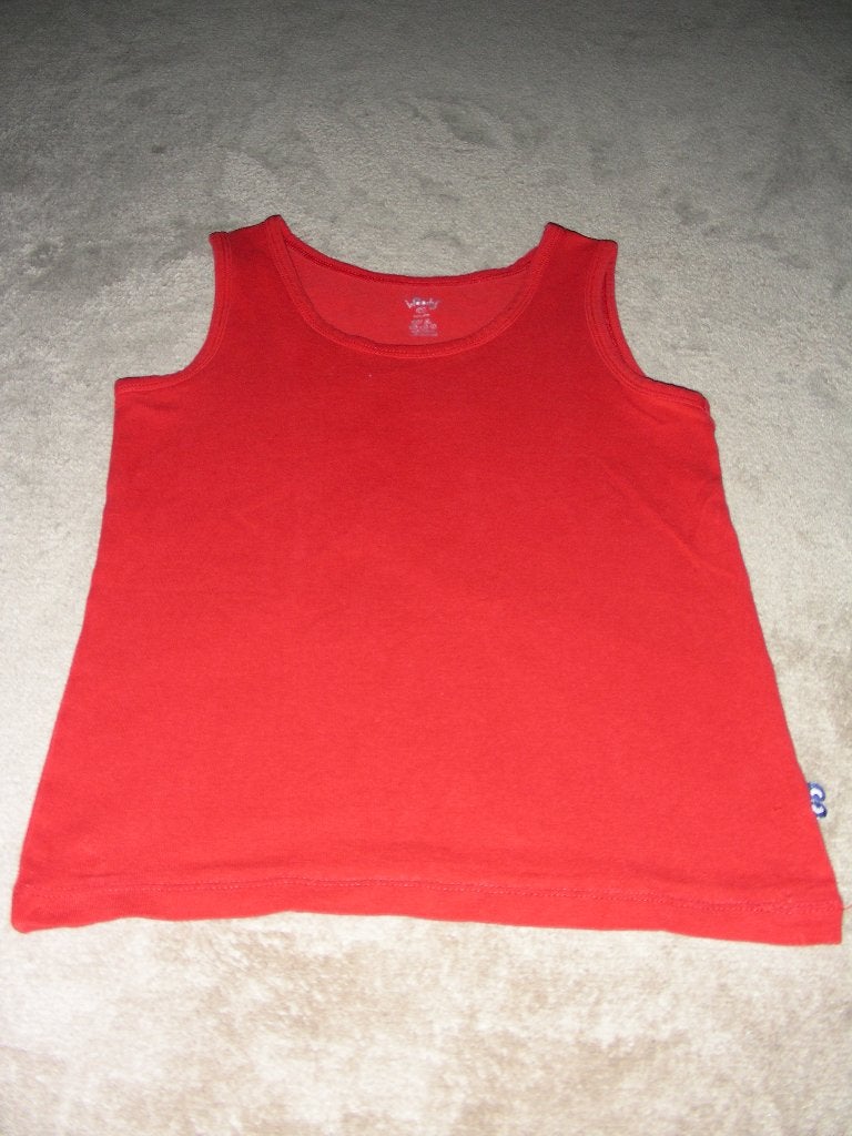 Rood onderhemdje zonder mouwen, Woody, maat 116, 6 jaar, Nacht- of Onderkleding, Ophalen of Verzenden, Zo goed als nieuw, Jongen