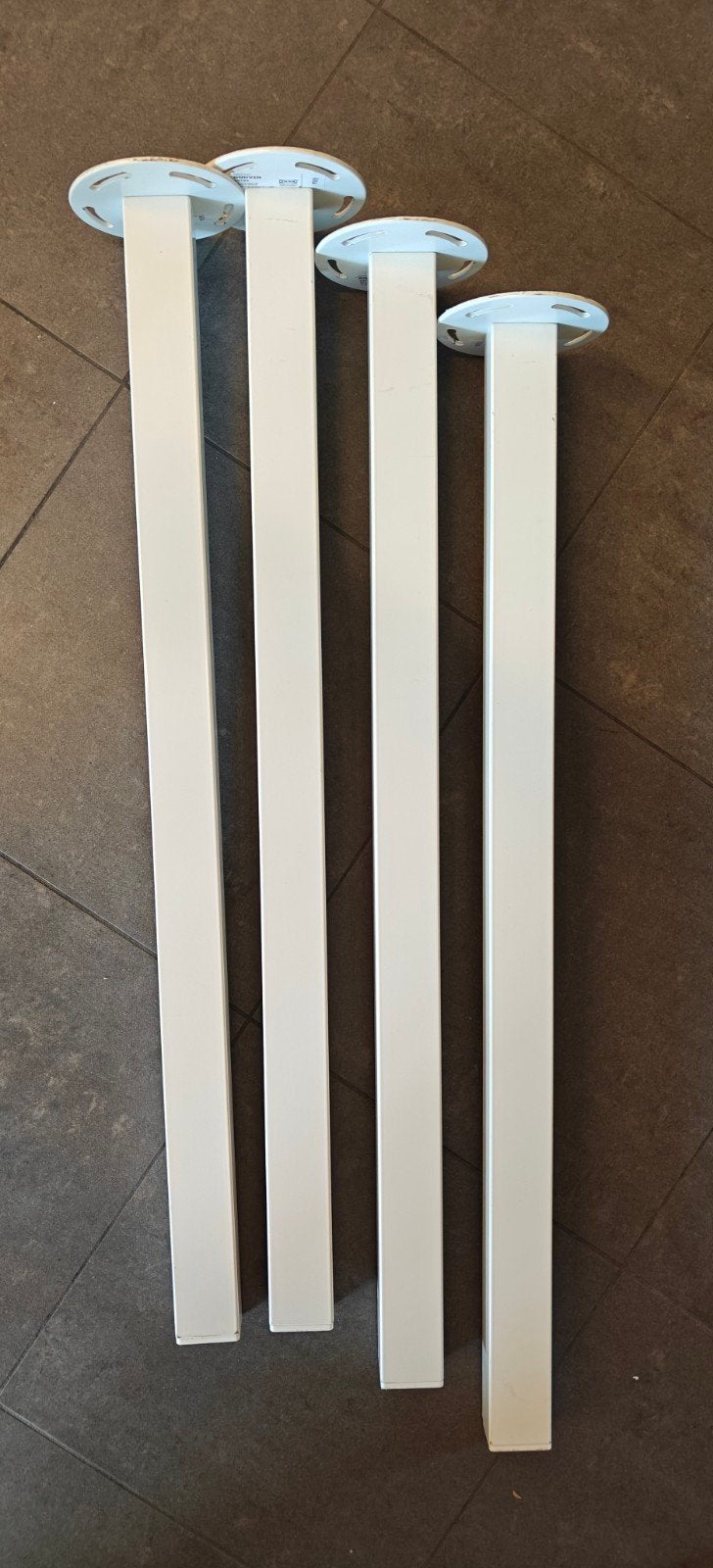 4 pieds de table IKEA GODVIN blancs, Enlèvement ou Envoi, Métal