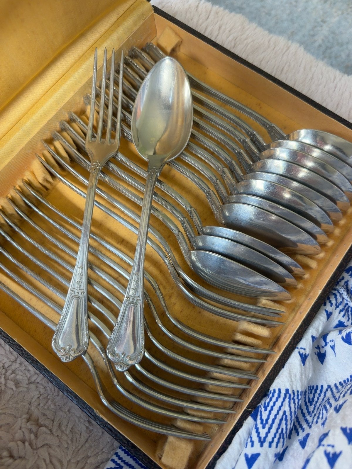 Vintage bestekset Phenix in originele cassette, Ophalen
