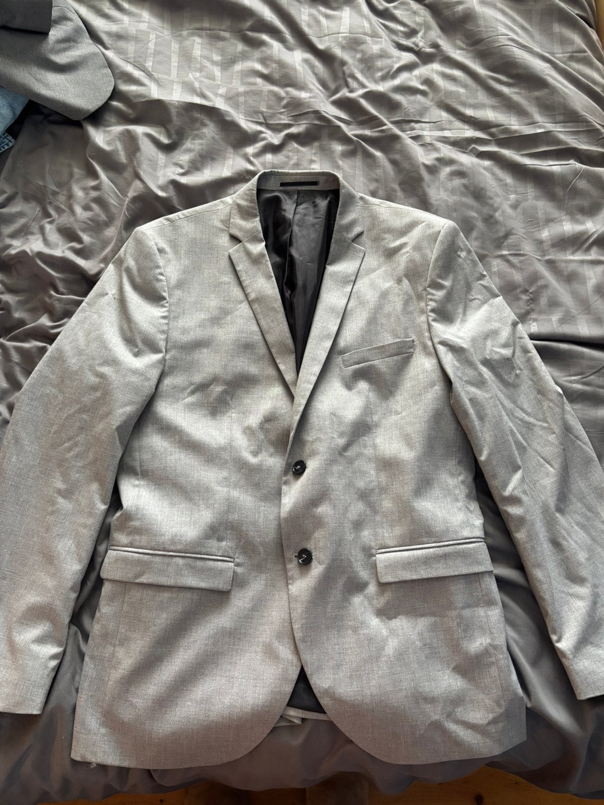 Licht- en donkergrijze vest voor kostuum, Maat L, Ophalen of Verzenden, Nieuw, Maat 52/54 (L)