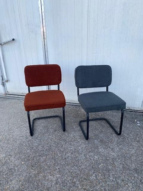 28 eetkamerstoelen horeca restaurant stoel teddy stof nieuw, Neuf, Tissus, Gris, Enlèvement