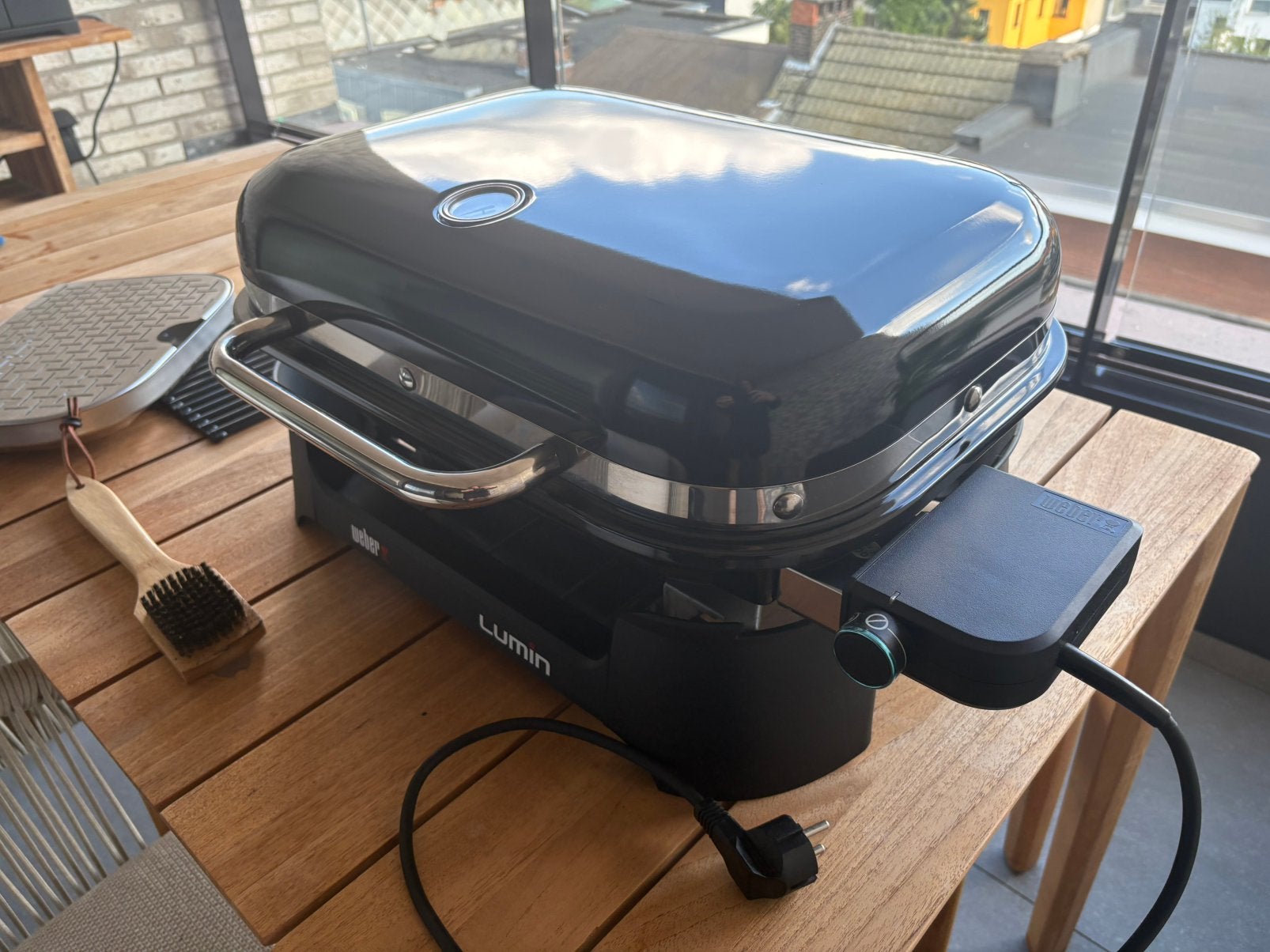 Weber Lumin - BBQ électrique + plancha, Enlèvement, Comme neuf