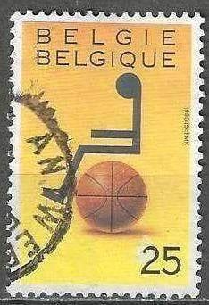 Belgique 1990 - Yvert/OBP 2363 - Basketball en futeuil (ST), Envoi, Affranchi, Oblitéré, Sport