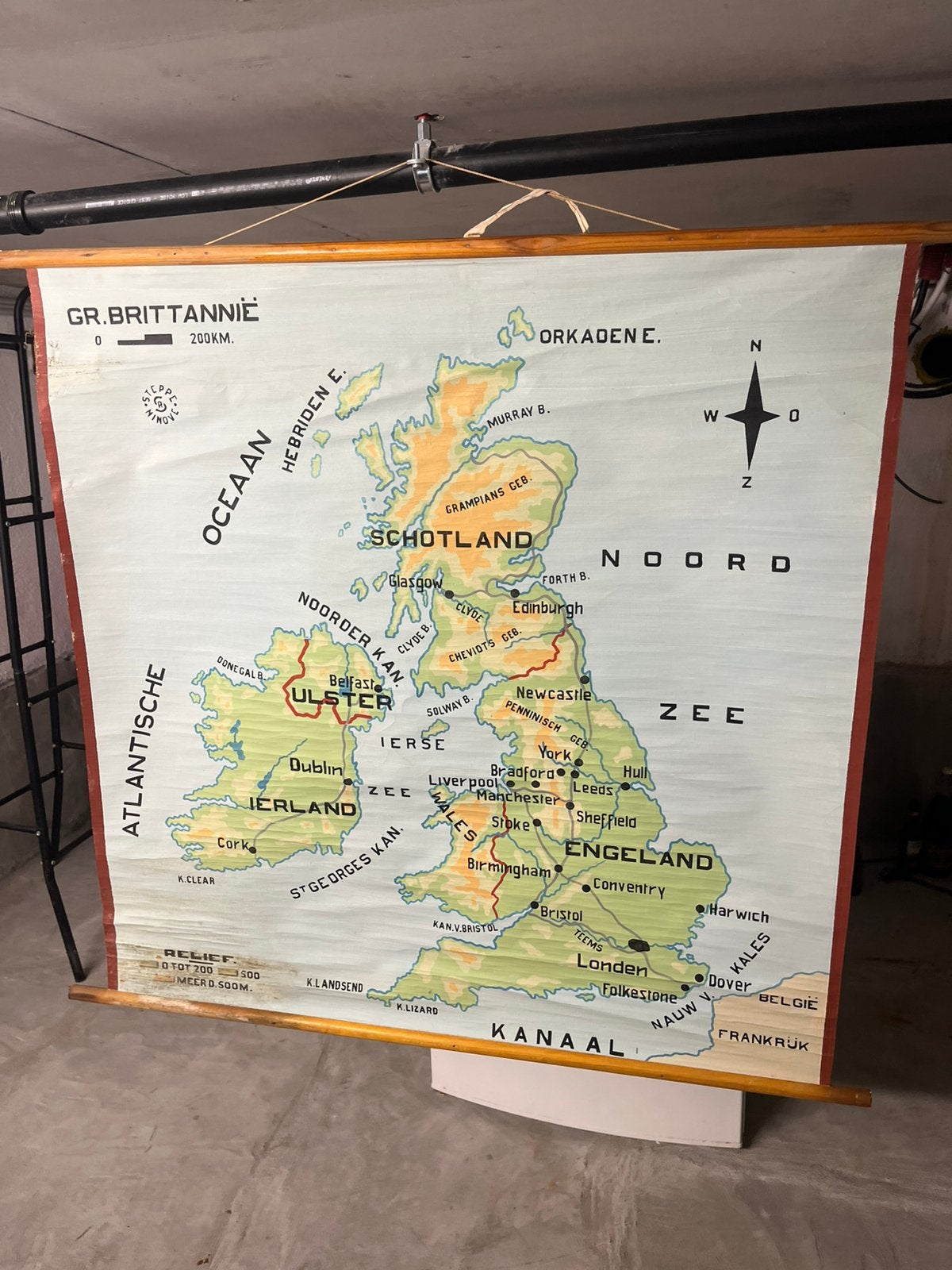 Wandplaat Groot-Brittannië (Steppe), Antiek en Kunst, Ophalen