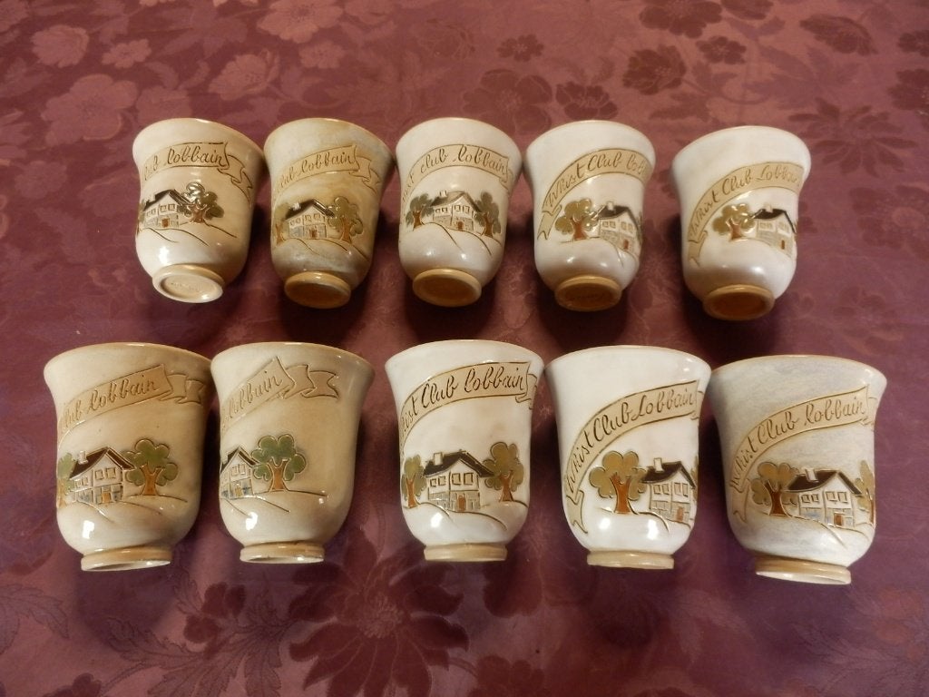 (9) -10 tasses - poterie lardinois --, Maison & Meubles, Enlèvement ou Envoi, Poterie, Comme neuf, Autres styles