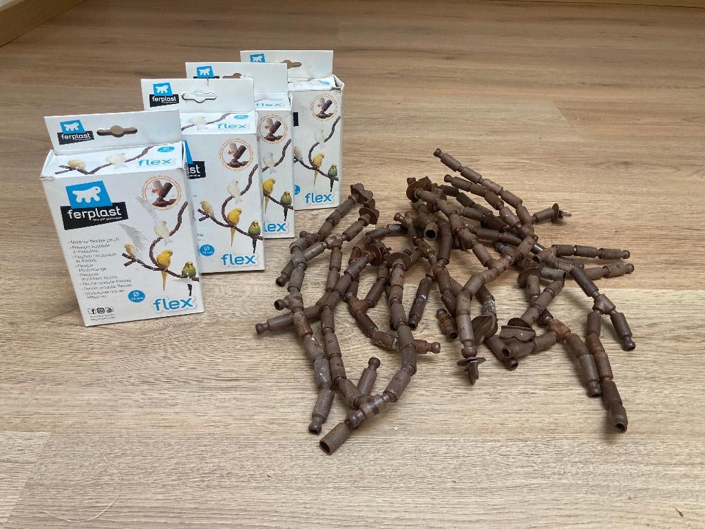 Vogelkooi Ferplast flexibele en verstelbare zitstokken, Dieren en Toebehoren, Ophalen of Verzenden, Zo goed als nieuw, Kooi-accessoires