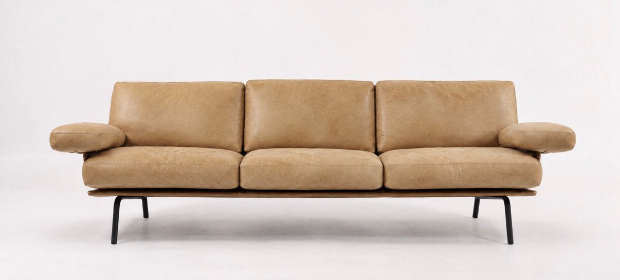 Durlet Newport — Alain Monnens — Leren Design 3-zitsbank, Enlèvement, Utilisé, Cuir, Durlet Design Sofa