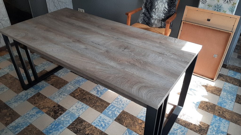 bureau, Comme neuf, Enlèvement, Gris, 80 cm
