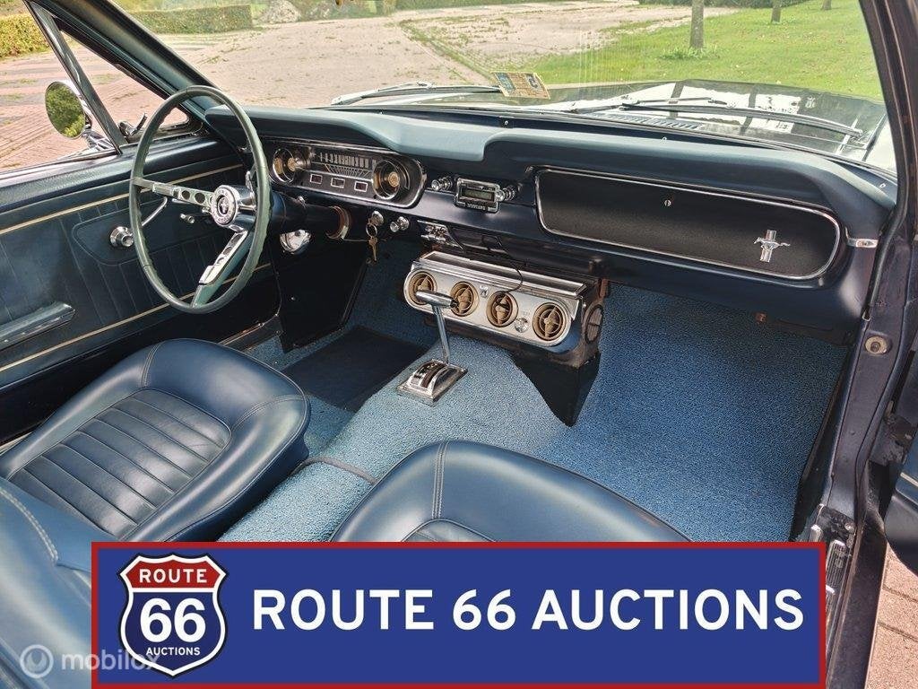 Ford Mustang Hardtop Coupé C-Code | 1965 | Route 66 Auction, Auto's, Zwart, Bedrijf, Handgeschakeld, Overige carrosserie