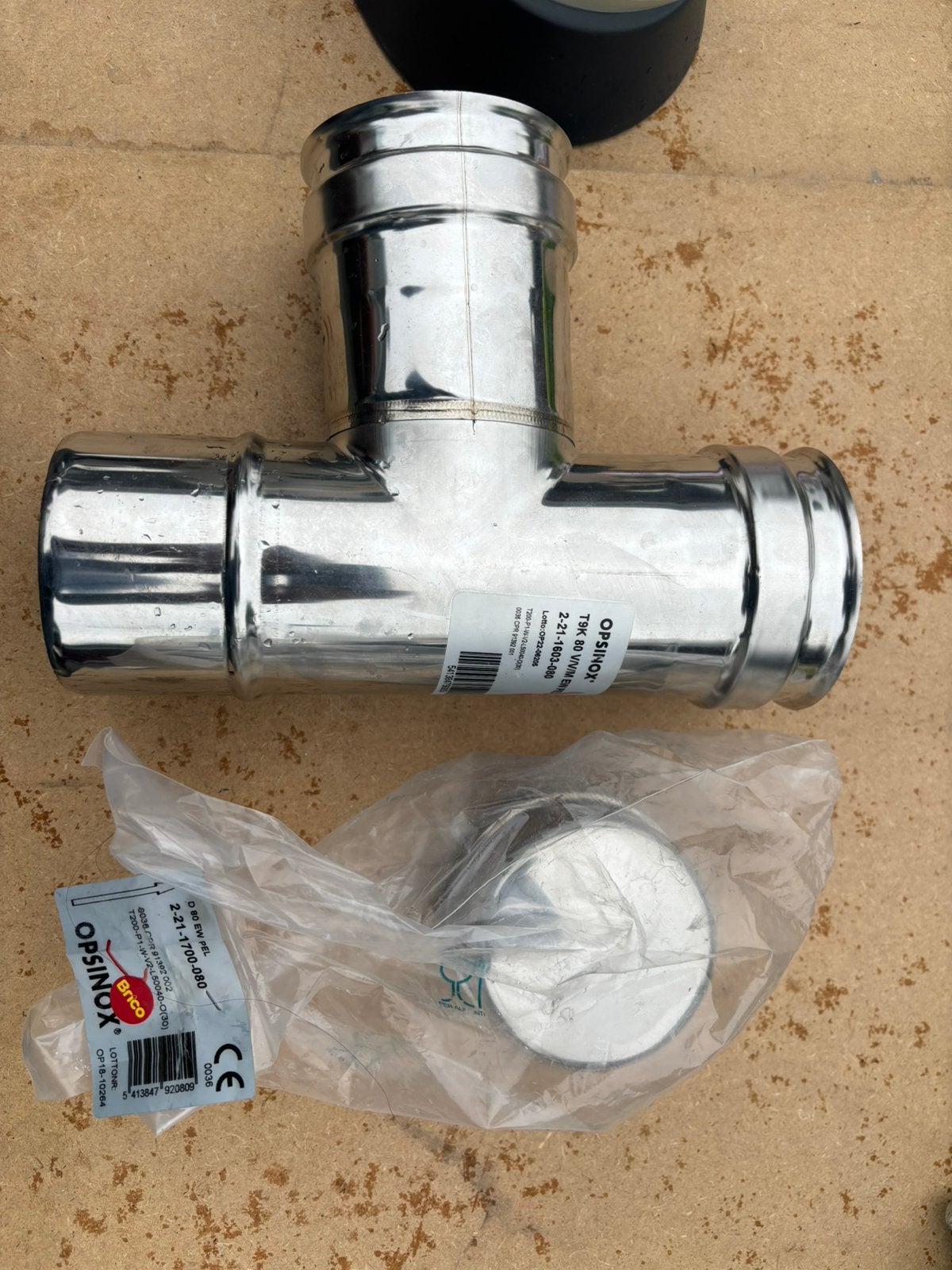 Te koop inox buis voor pallet kachel, Ophalen of Verzenden, Zo goed als nieuw