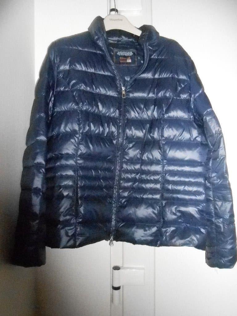 Damesjas donkerblauw met kap River Wood maat  42 gecentreerd, Ophalen, Blauw, River Woods, Maat 42/44 (L)