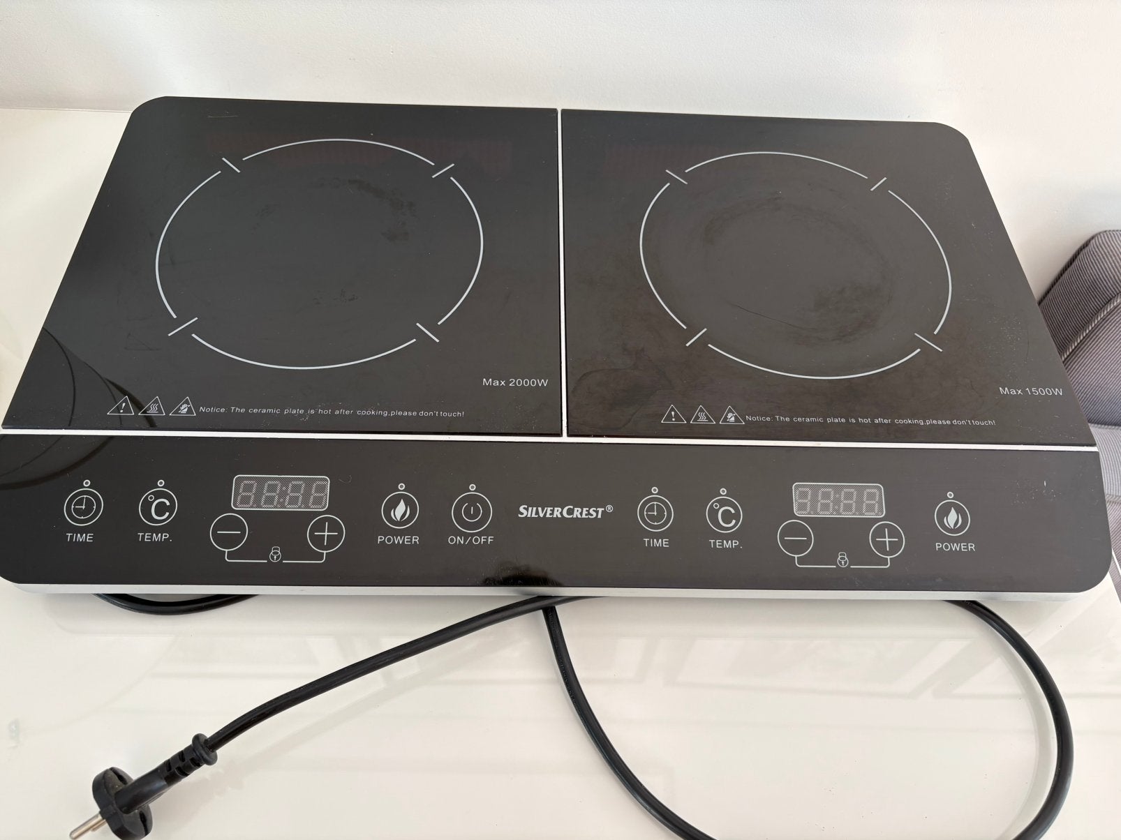 Cuisinière à induction double autoportante, Electroménager, Comme neuf, Enlèvement, Induction, 3 zones de cuisson ou moins
