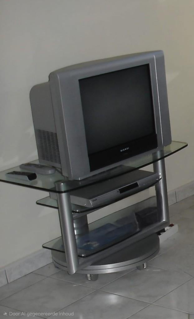 TV tafel in glas, Ophalen, Gebruikt