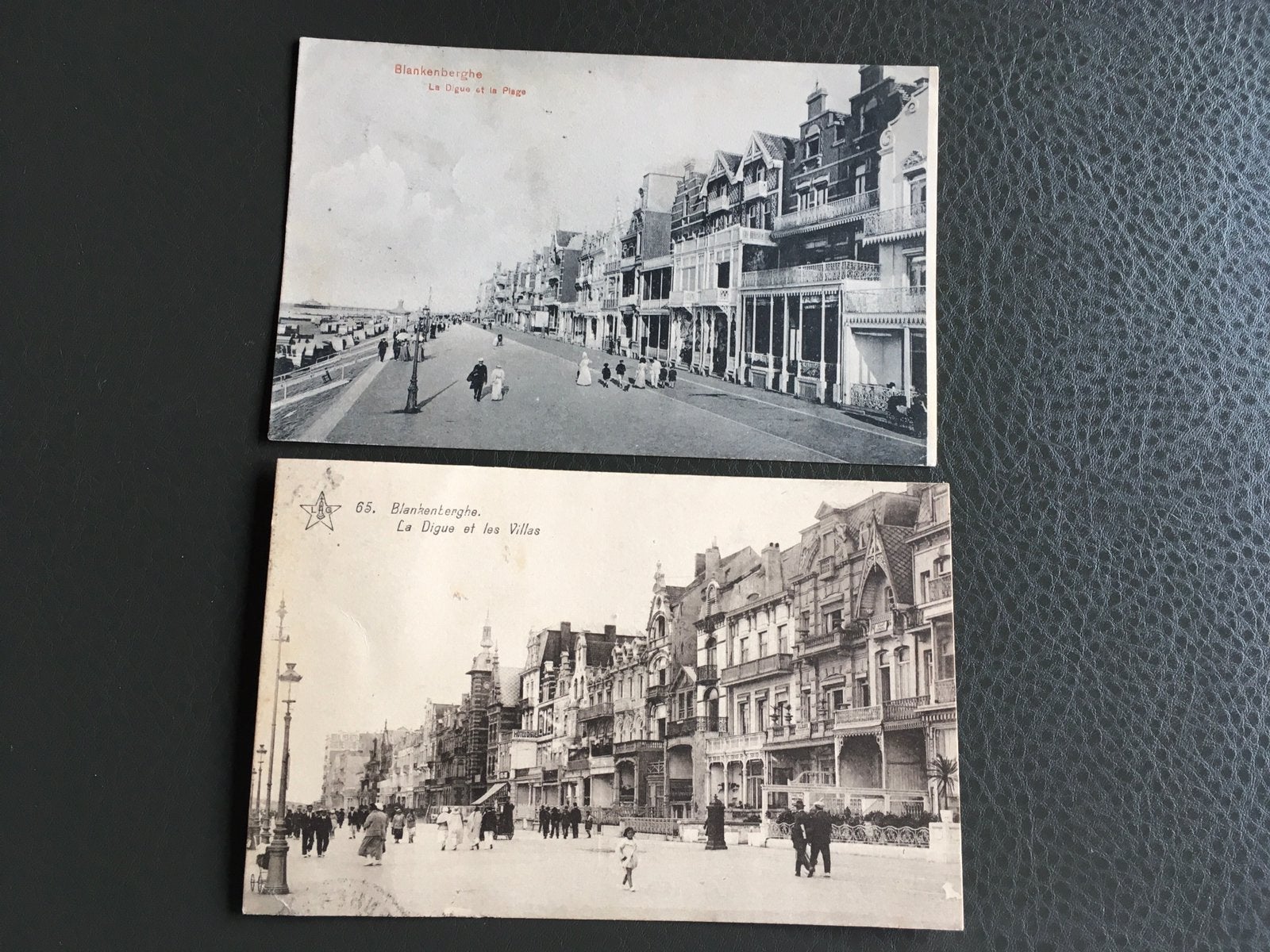 2 oude postkaarten Blankenberghe La Digue, Verzamelen, Postkaarten | België, Verzenden, Gelopen