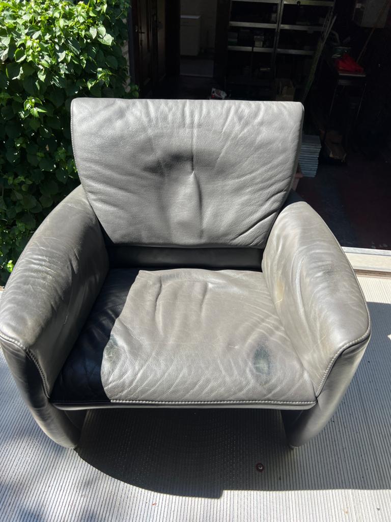JORI Angel design fauteuil zwart leder - Belgisch design, Ophalen, Zo goed als nieuw