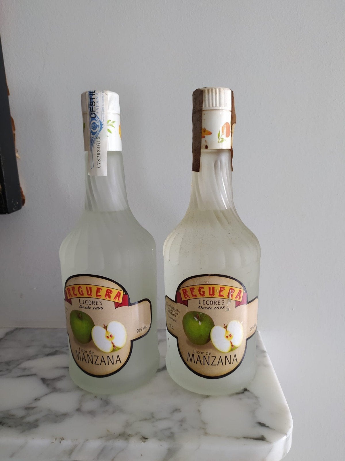 2x Spaanse Appellikeur – Licores Reguera Licor de Manzana (2, Collections, Enlèvement ou Envoi, Comme neuf, Espagne, Autres types