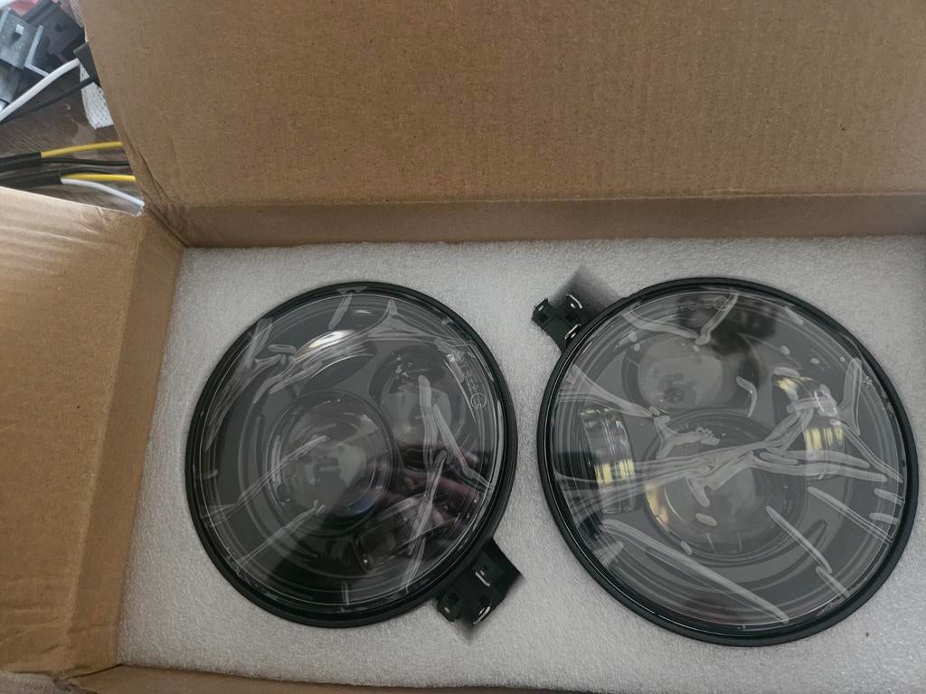 Harley fat bob dubble koplamp, Motoren, Ophalen