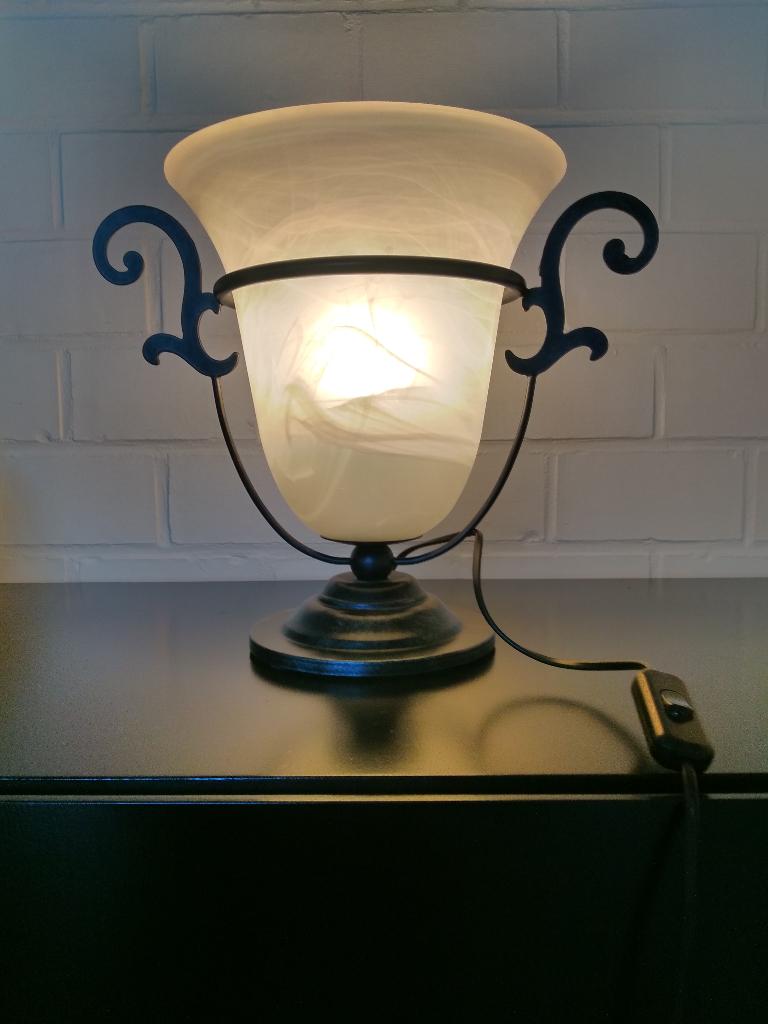 Tafellamp art deco, Ophalen, Zo goed als nieuw, Glas