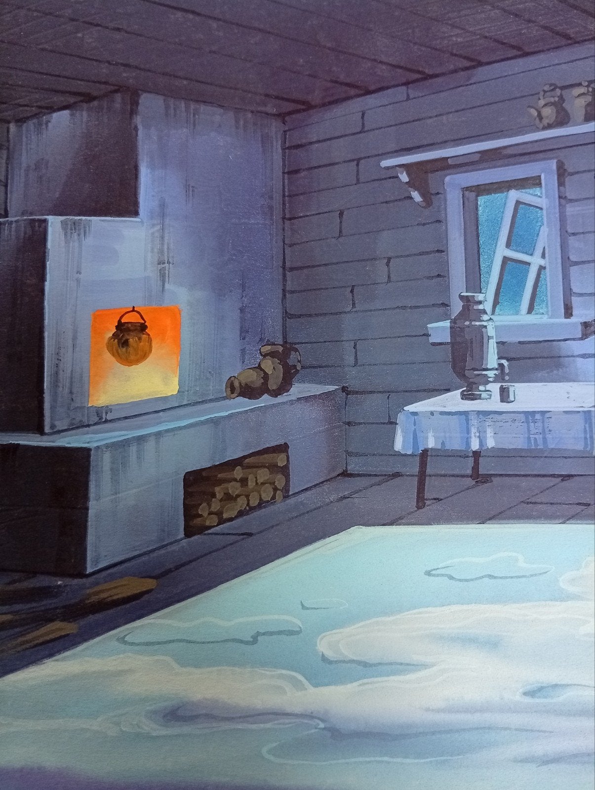 Hyperrealisme. Engelse schilderkunst. David Hockney., Antiek en Kunst, Ophalen of Verzenden