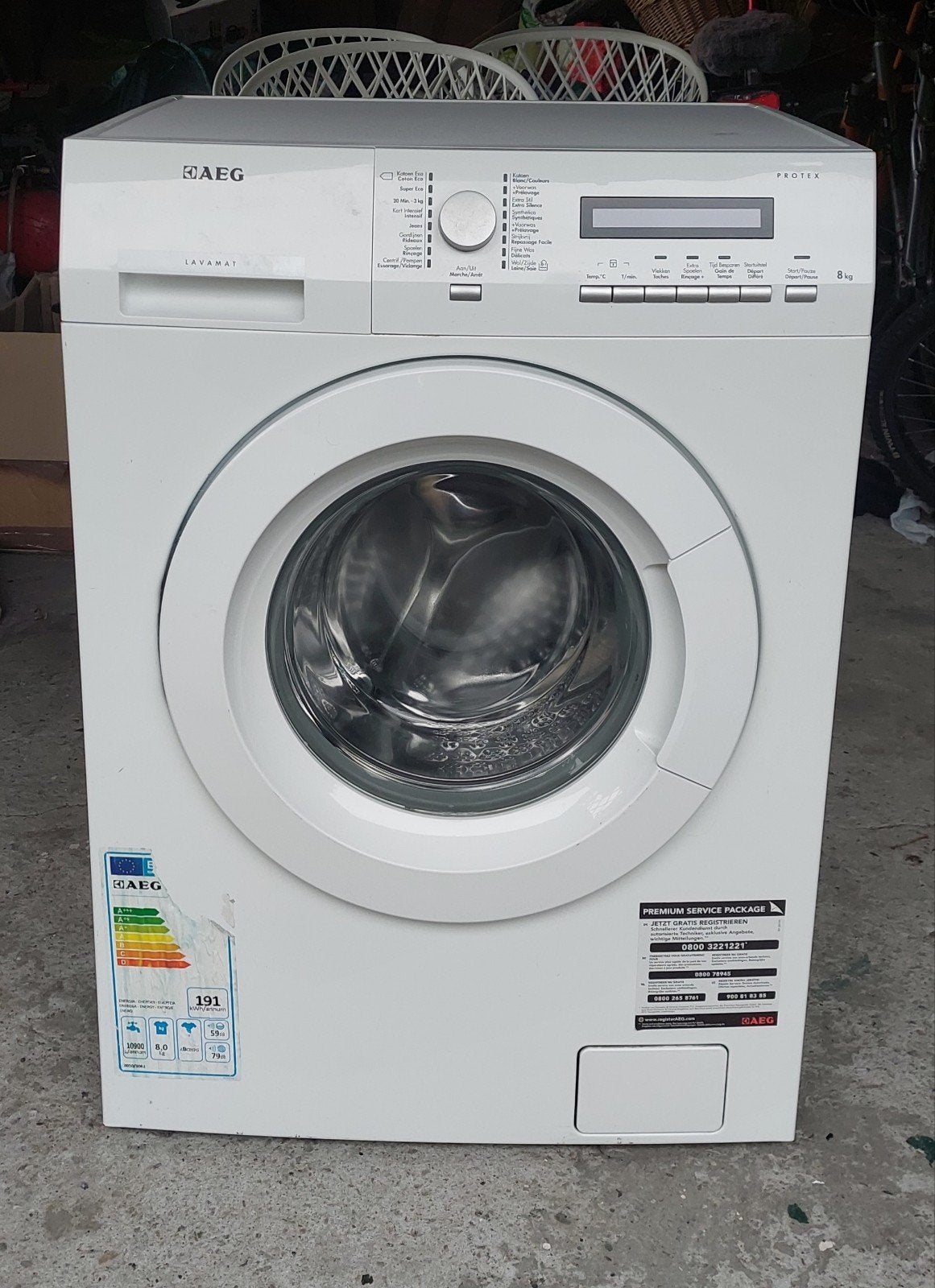 Machine à laver AEG, Enlèvement