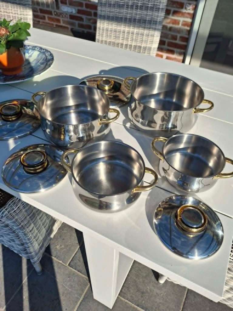 Demeyere kookpottenset + braadpan, Ophalen, Inox, Demeyere, Braadpan