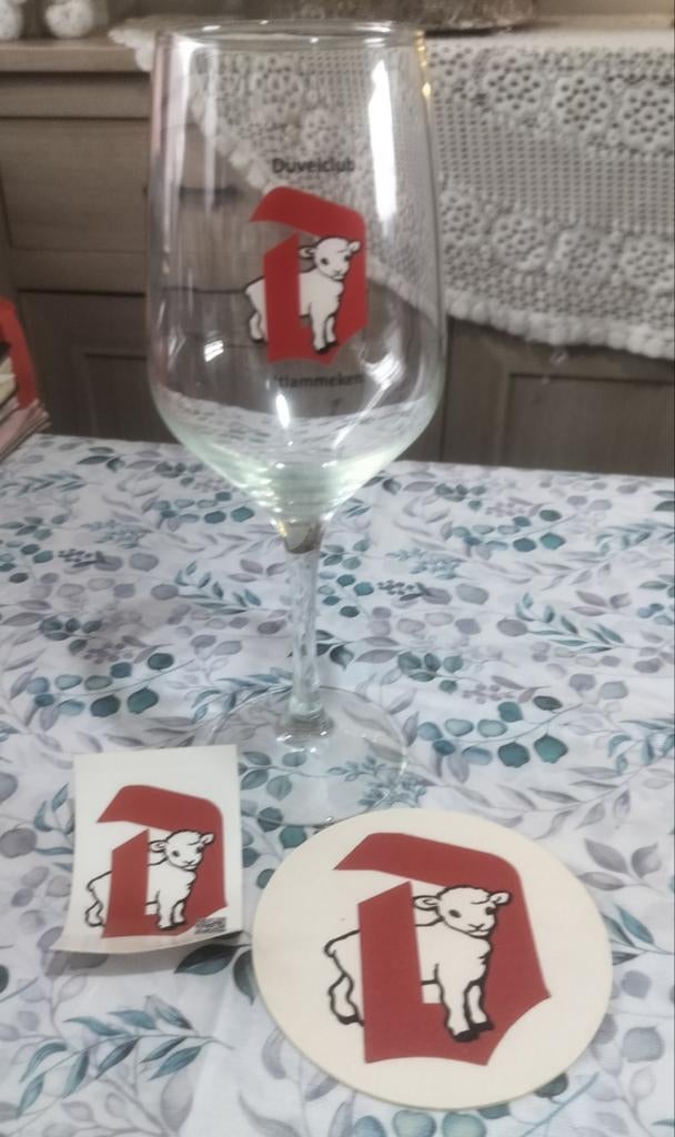 DUVEL 1ste collector-wijnglas van Duvelclub 't Lammeken, Verzamelen, Ophalen of Verzenden, Zo goed als nieuw, Glas of Glazen, Duvel