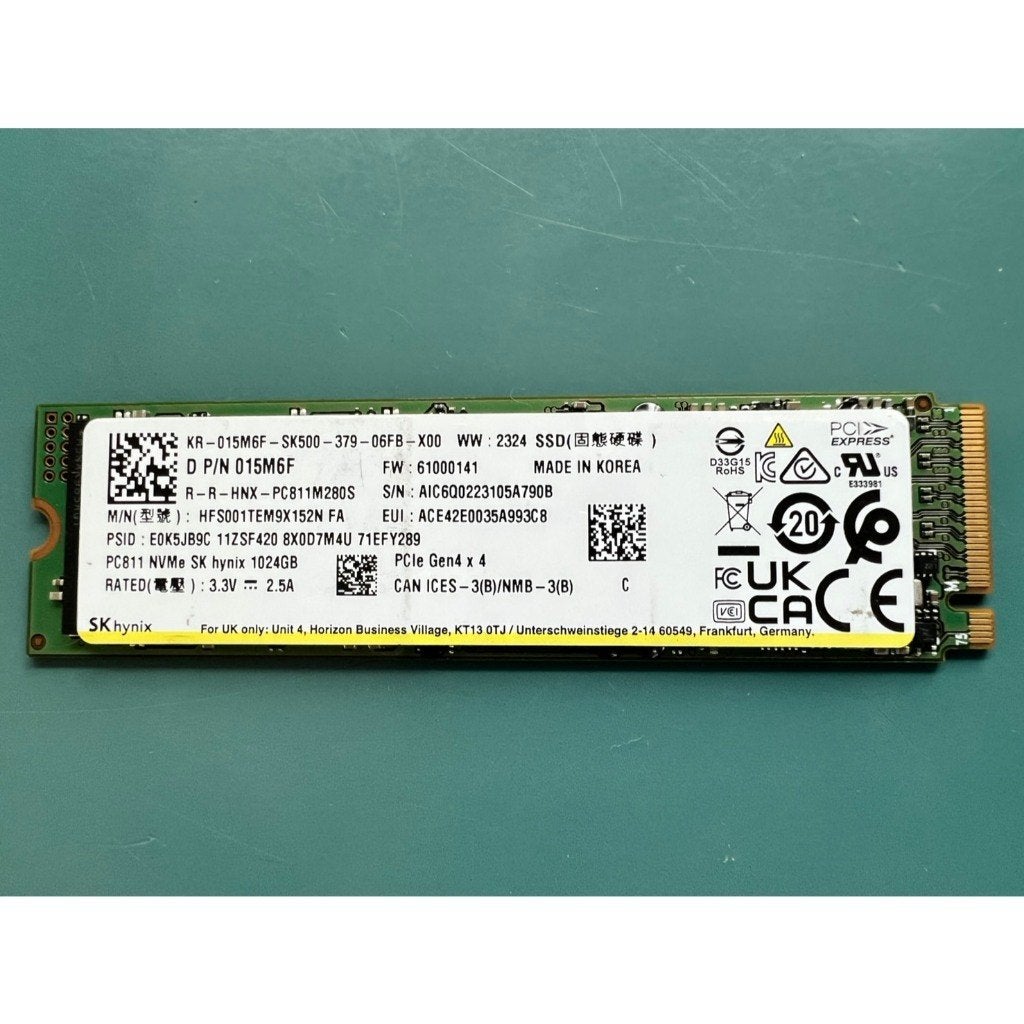 1Tb SSD Hynix PC811 NVMe M.2 Type 2280 Gen 4x4, Enlèvement ou Envoi, SSD, Interne, Comme neuf