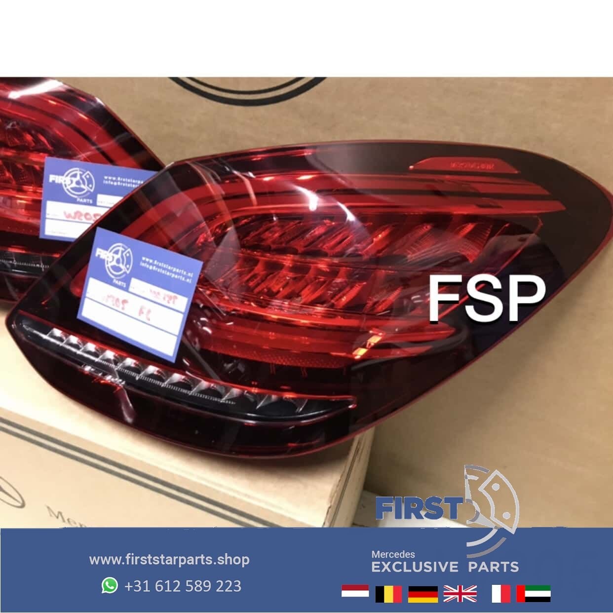 W205 Mercedes C Klasse 2019-2021 FACELIFT LED ACHTERLICHTEN, Gebruikt, -, Ophalen of Verzenden, -