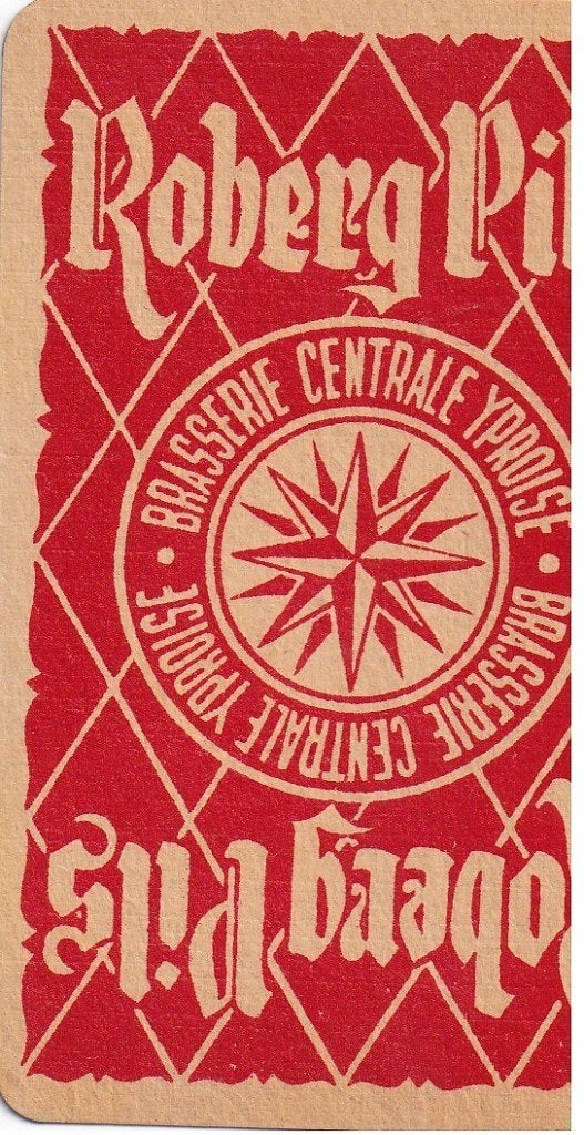 B 71 / S K ROBERG PIS YPROISE   ROOD ECRU, Verzamelen, Ophalen of Verzenden, Nieuw, Speelkaart(en)