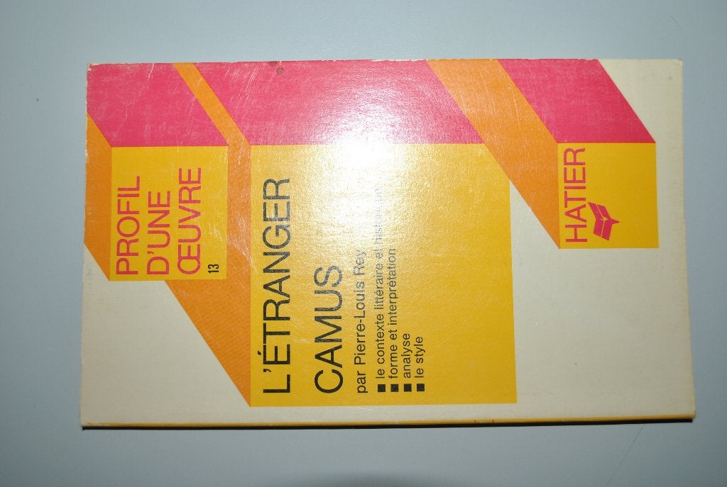 Etranger/Camus Profil Oeuvre Hatier Bon état, Boeken, Literatuur, Ophalen of Verzenden, Gelezen, België