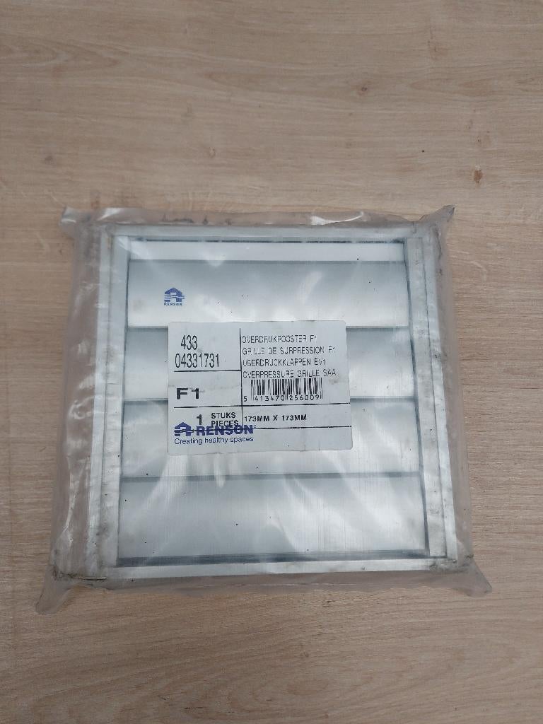 3 maten Renson opbouw dampkaproosters Aluminium, Doe-het-zelf en Bouw, Ventilatie en Afzuiging, Nieuw, Ventilator en Afzuiger