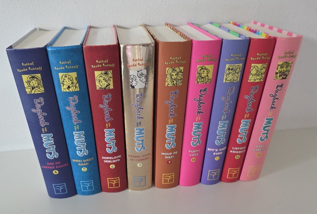 9 jeugdboeken : Dagboek van een Muts 4,5,6,7,9,10,11,12,13, Boeken, Ophalen of Verzenden