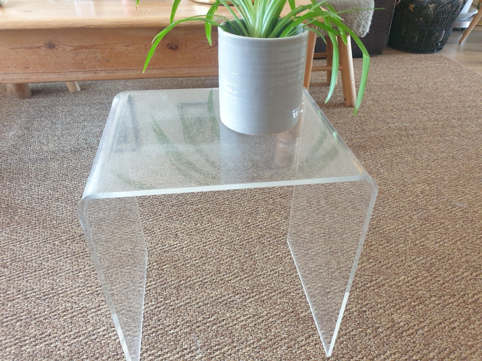 Table d'appoint plexiglas, Ophalen, Gebruikt