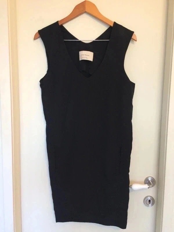 Robe noire bi-matière Zara, taille L, Enlèvement ou Envoi, Porté