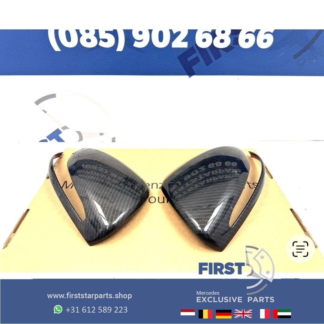 CARBON AMG SPIEGELKAP SET LINKS + RECHT Mercedes A45 CLA45 G, Auto-onderdelen, Gebruikt, -, -, Ophalen of Verzenden