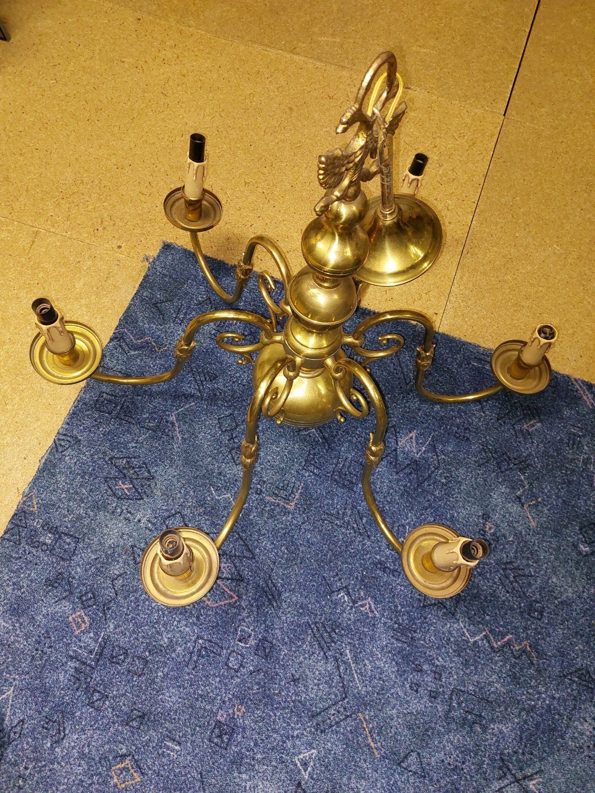 koperen luster, Huis en Inrichting, Lampen | Kroonluchters, Ophalen