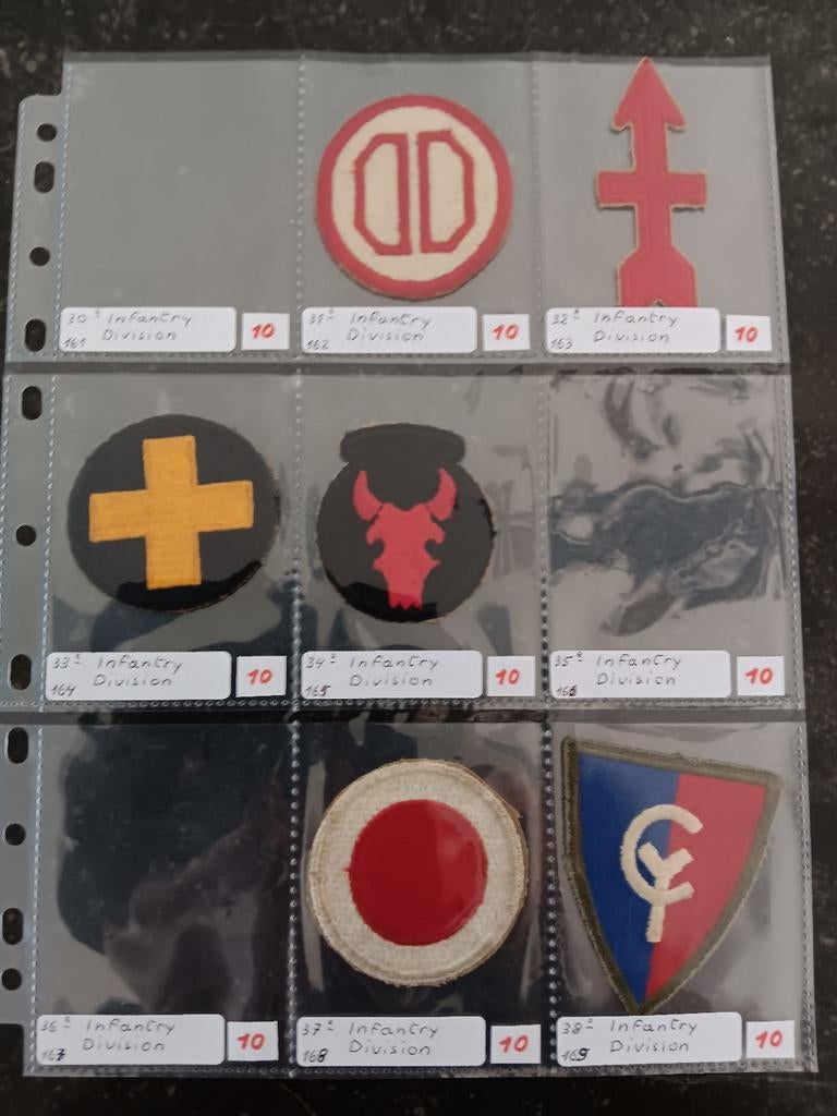 Us ww2 patches, Ophalen of Verzenden