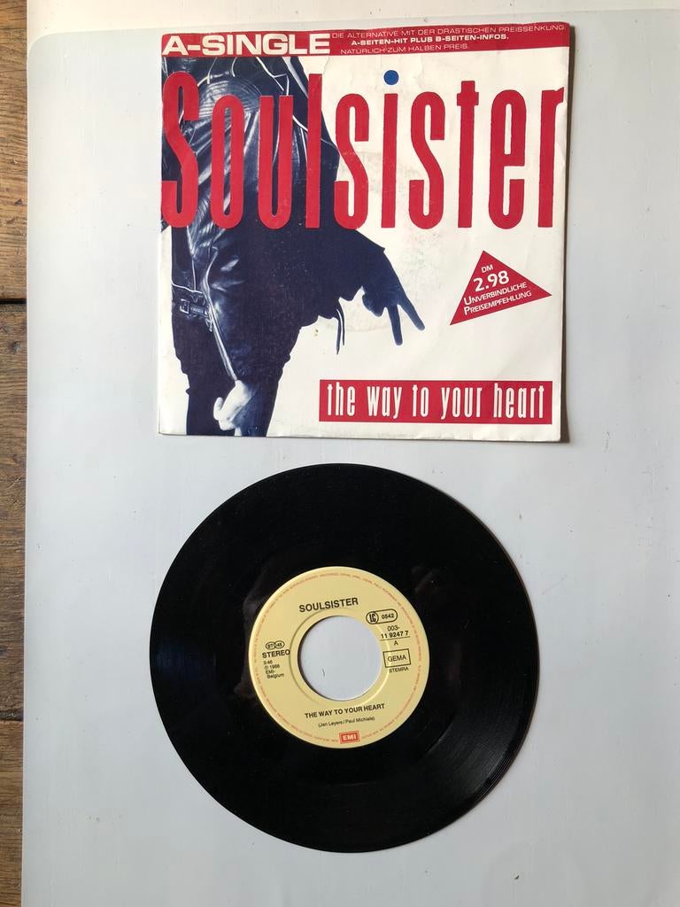 Soulsister: the way to your heart ( 1988; mint), Cd's en Dvd's, Vinyl Singles, Verzenden, Zo goed als nieuw, Single