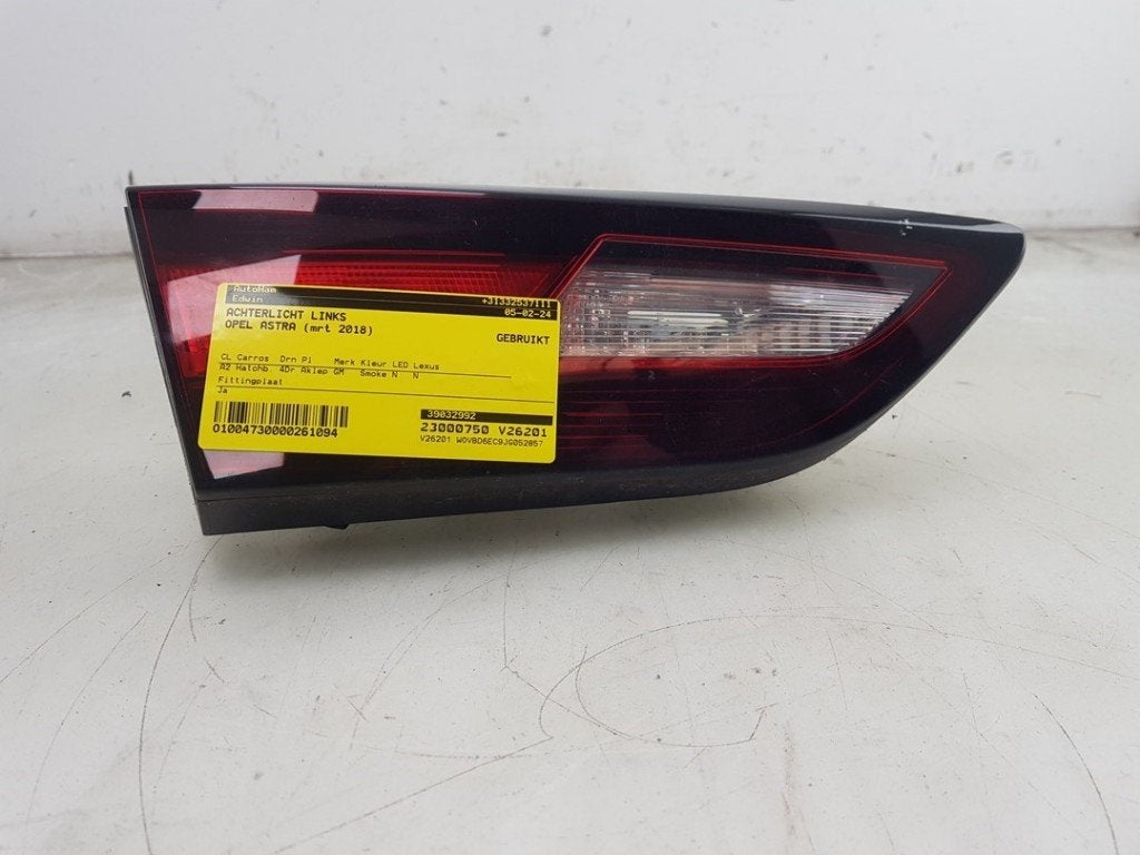 FEU ARRIÈRE GAUCHE Opel Astra K (|39032992|13401522|), Dhr. J. Ham, Administratie@autoham.nl, Opel, Utilisé
