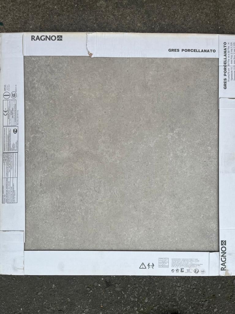 Keramische tegels RAGNO Realstone_Rain, Greige, 75x75cm, Ophalen, 60 cm of meer, Nieuw, 10 m² of meer