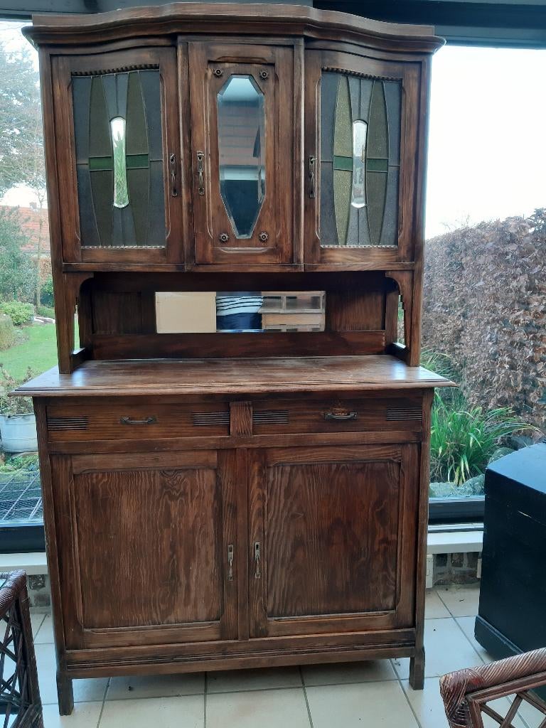 Oud   Buffetkast  in  goede  staat, Pin, 100 à 150 cm, Utilisé, 50 à 75 cm