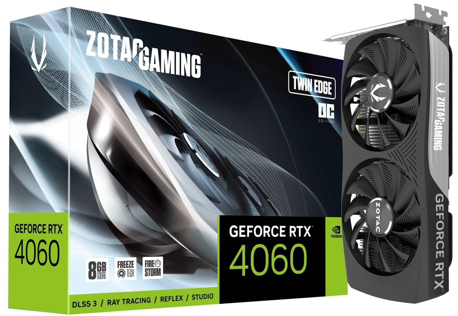 Nvidia GeForce Zotac RTX 4060 8 Go, Informatique & Logiciels, Cartes vidéo, Enlèvement ou Envoi, GDDR6, Comme neuf, HDMI