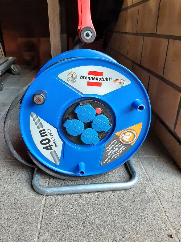 Brennenstuhl Garant IP44 kabelhaspel  40 m H07RN-F 3G2,5, Bricolage & Construction, Enlèvement, Comme neuf, Brennenstuhl, Enrouleur de câble