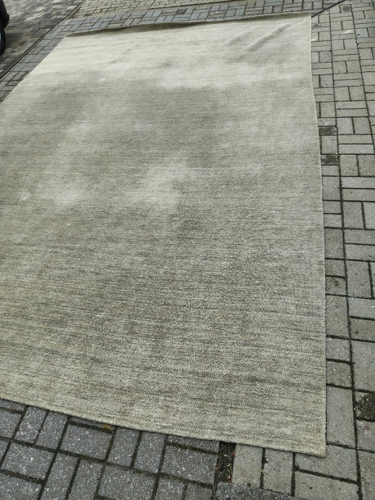 wollen tapijt 3 meter x 4 meter bruingrijs, Ophalen, Gebruikt, Bruin, 200 cm of meer
