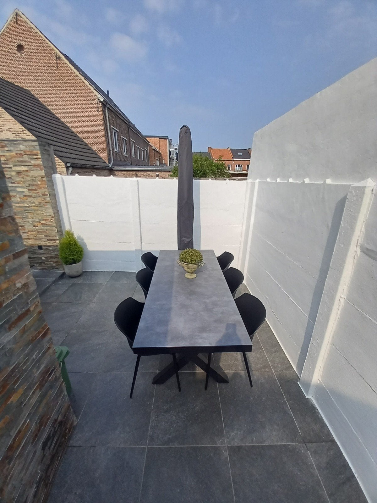 Tuintafel + 8 stoelen, Tuin en Terras, Ophalen, Eettafel, Aluminium, Tuinset