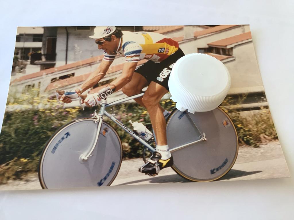 Wielerfoto 1984 team gis tuc francesco moser, Sport en Fitness, Wielrennen, Verzenden