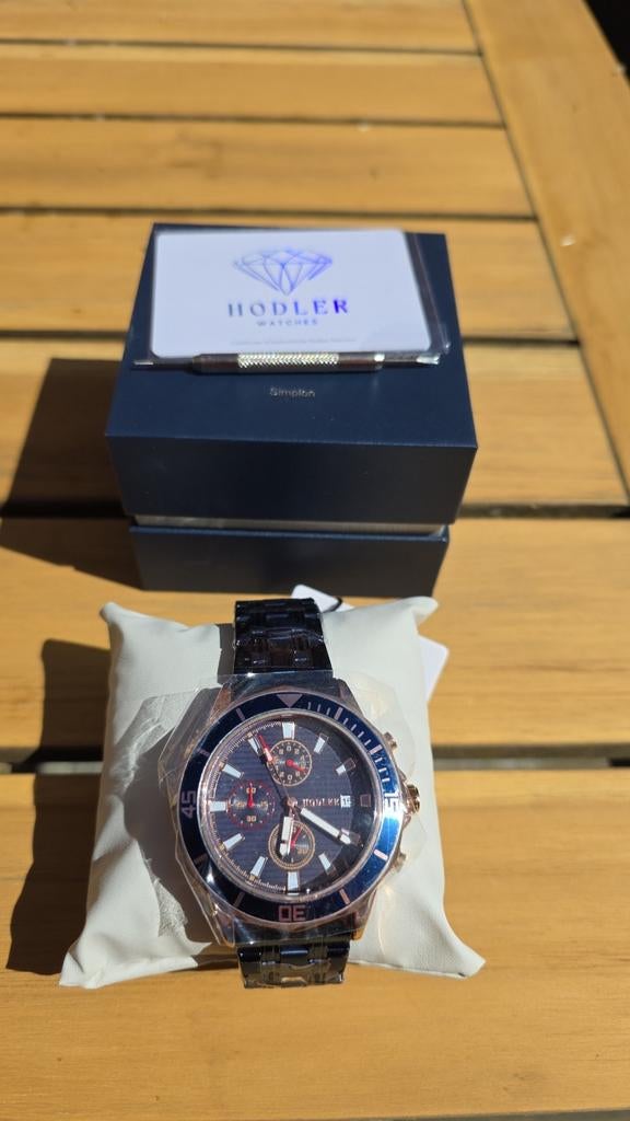Herenhorloge Hodler Simplon - Blauw, doe een bod, Bijoux, Sacs & Beauté, Montres | Hommes, Neuf, Montre-bracelet, Autres marques