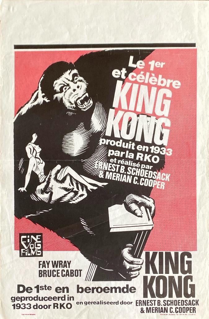 Originele poster „King Kong”, Rechthoekig Staand, Ophalen of Verzenden, Zo goed als nieuw, A1 t/m A3