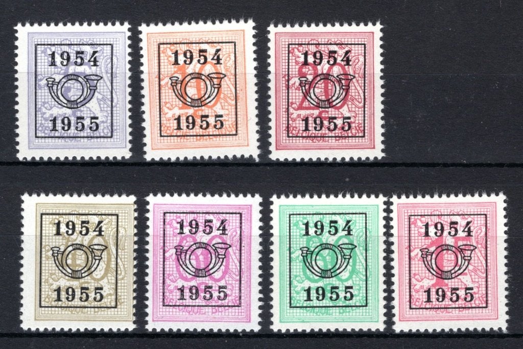 PRE645/651 MNH** 1954 - Cijfer heraldieke leeuw - REEKS 47, Verzenden, Postfris, Postfris